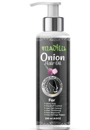 Onion Hair Oil with More Than 30 Essential Oils, Multi-Purpose Hair Growth Oil/Serum For Complete Hair Treatment with Argan, Bhringraj, Hibiscus, Sesame,Amla,Sweet Almond, Olive oil - 200ML