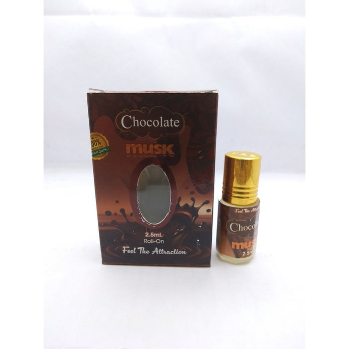 Raviour Lifestyle Chocolate Musk Attar Alcohol-Free Long-Lasting , 2.5 Floral Attar (Musk)