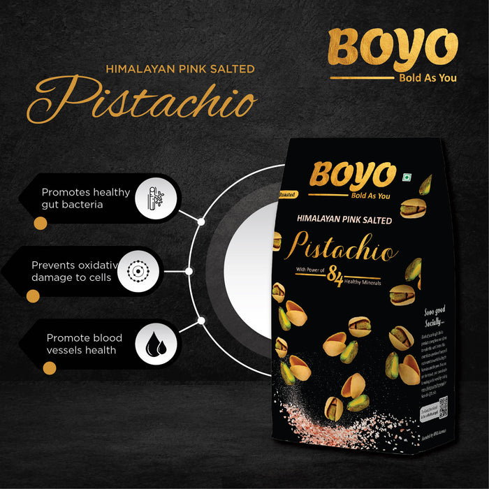 BOYO Premium Nuts Combo Pack 450g - Roasted and Salted California Pistachios 200g & Salted Raisins 250g