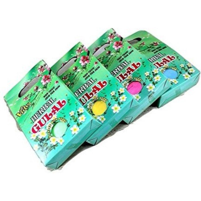 ENJOY ENJOY Vidhya Herbal Gulal Holi Colours Multicolour 100gm Each - Pack of 4 Holi Color Powder Pack of 4 (Pink, Yellow, Blue, Green, 400 g)