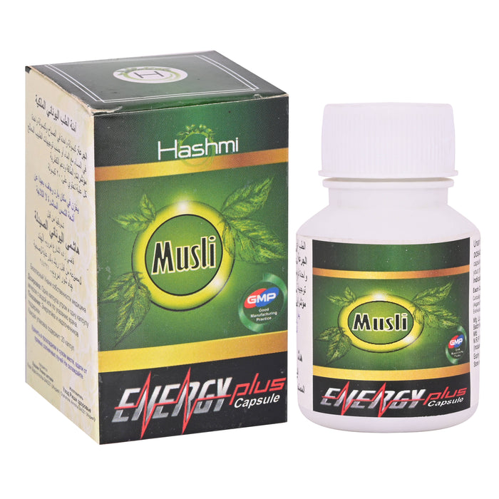 Hashmi Musli Energy Capsule Natural Stamina Booster for Men 100% Herbal