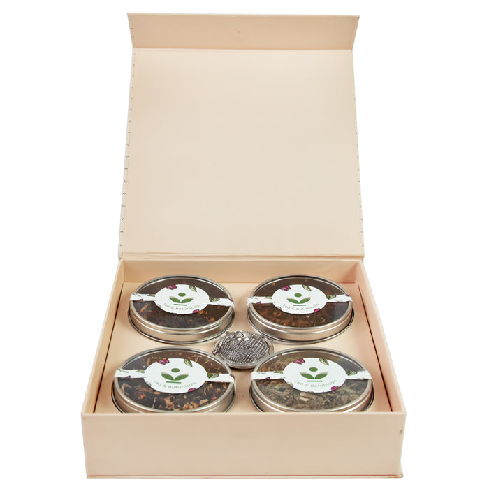 Moksa Tea Christmas Gift Pack Assorted Green Tea Set | Mango, Strawberry, Peach and Orange Flavor Teas with Free Samplers