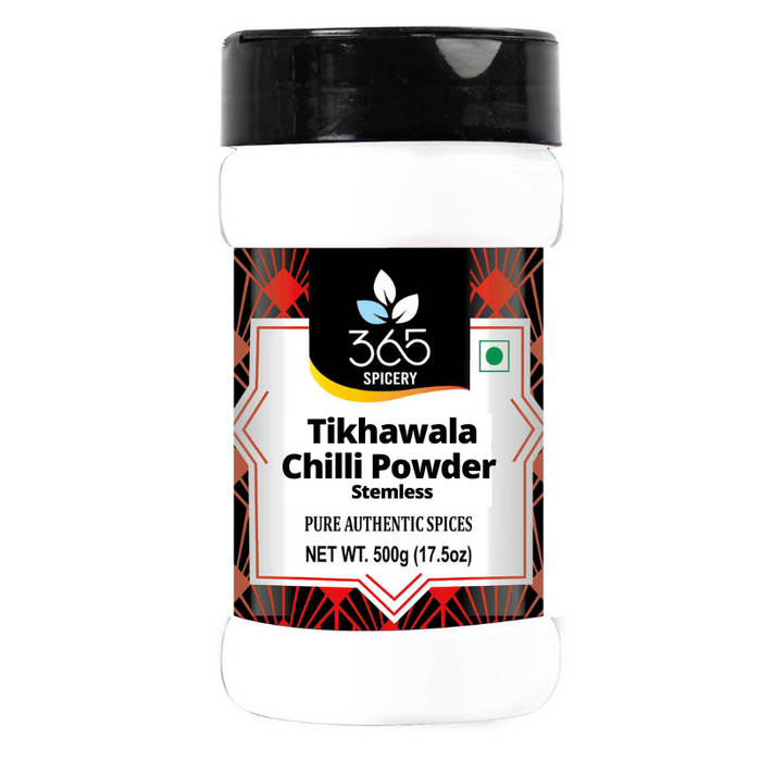 365 Spicery Tikhawala Chilli Powder Stemless - (500 gm | Jar)