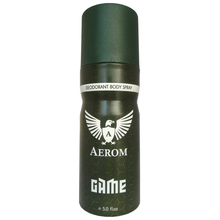Aerom Game and Pearl Deodorant Body Spray For Men and Women, 300 ml (Pack of 2)