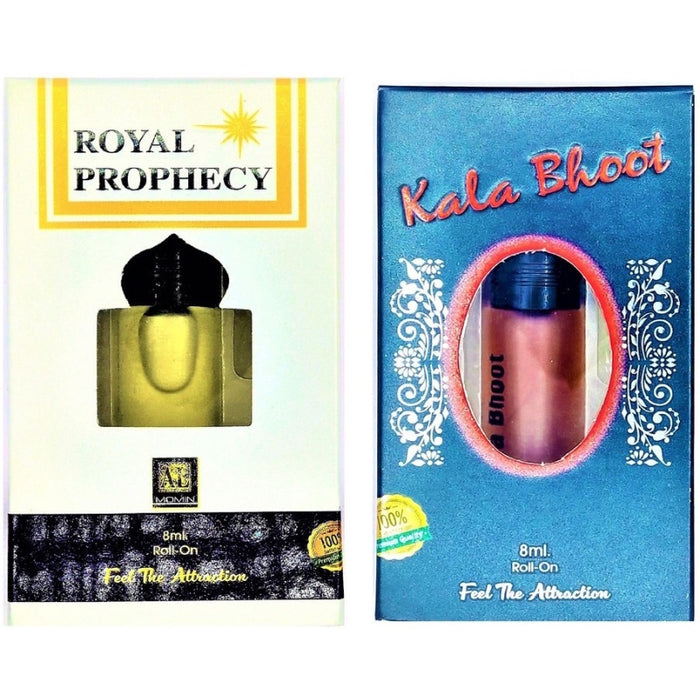 Raviour Lifestyle Kala Bhoot Attar and Royal Prophency Floral Roll on Attar Each 8ml Combo Pack Floral Attar (Floral)