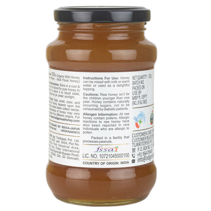 INDIGENOUS HONEY certified organic wild honey