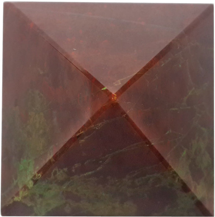 SATYAMANI Natural Red Jasper Pyramid 40 mm. for Vastu Correction, Creativity, Crystal Healing, Reiki Healing, Meditation & Chakra Balancing for Unisex, Color- Red (Pack of 1 Pc.)