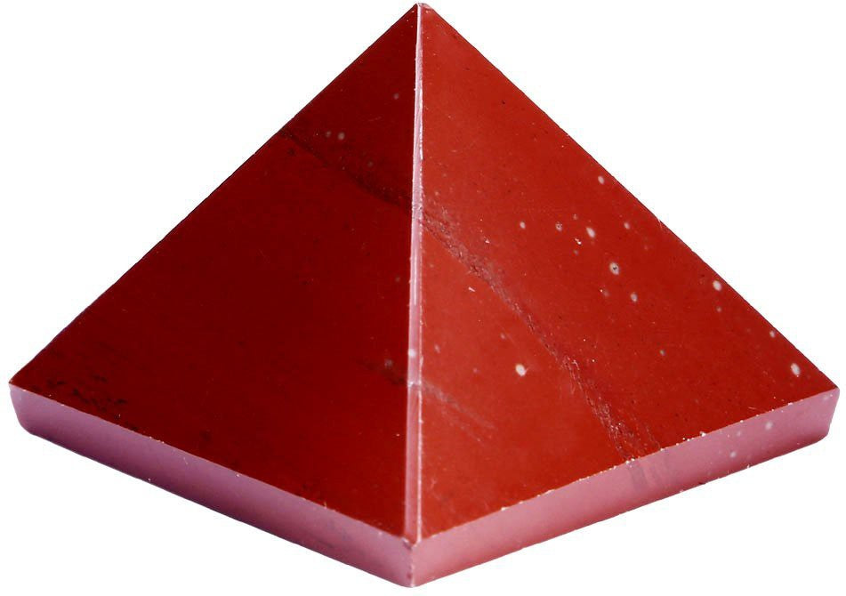 SATYAMANI Natural Red Jasper Pyramid 45 mm. for Vastu Correction, Creativity, Crystal Healing, Reiki Healing, Meditation & Chakra Balancing for Unisex, Color- Red (Pack of 1 Pc.)