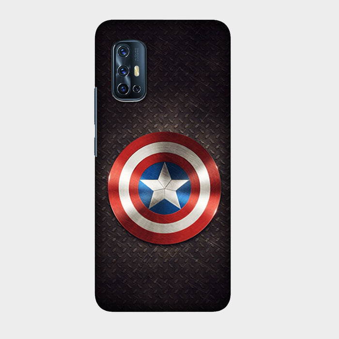 Captain America Shield - Mobile Phone Cover - Hard Case by Bazookaa - Vivo