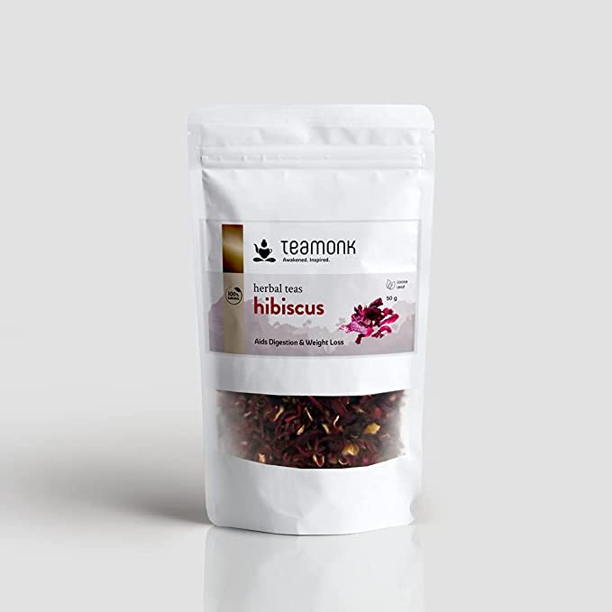 Teamonk Hibiscus Herbal Tea, 50 Grams