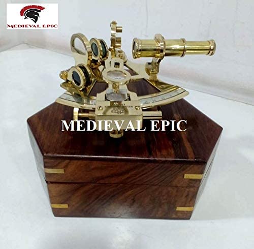 Medieval Epic Solid Brass Sextant Kelvin Hughes London-Nautical Gift-Astrolabe