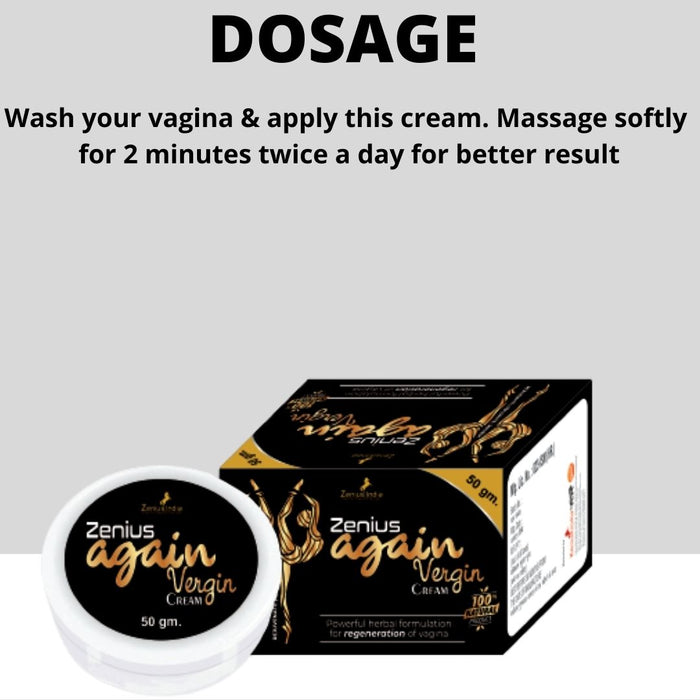 Zenius Again Vergin cream for vagina tightening medicine | sexual cream for women | vagina tightening and whitening cream (50g cream)