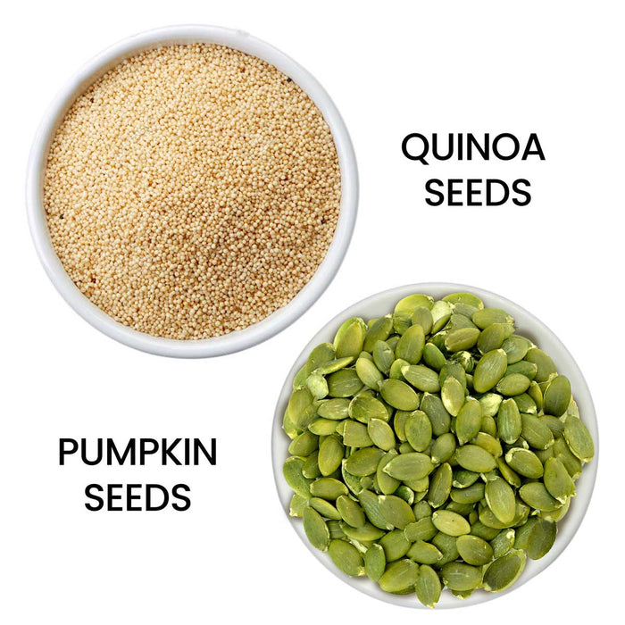 Moksa Quinoa and Pumpkin Seeds for Eating Organic 200g x 2 with Free Samplers