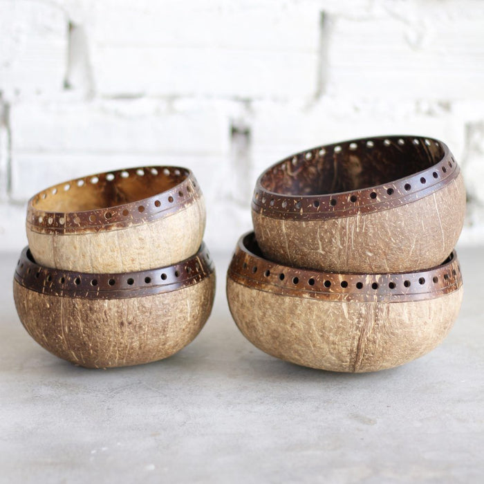 Jumbo Natural Coconut Bowls Crafted (Ocean Bowl) Handmade by rural artisans in south east asia - Local Option