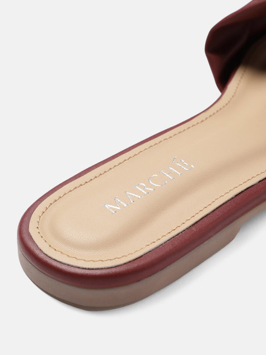 Maroon Ring Flats by Marche Shoes - Local Option