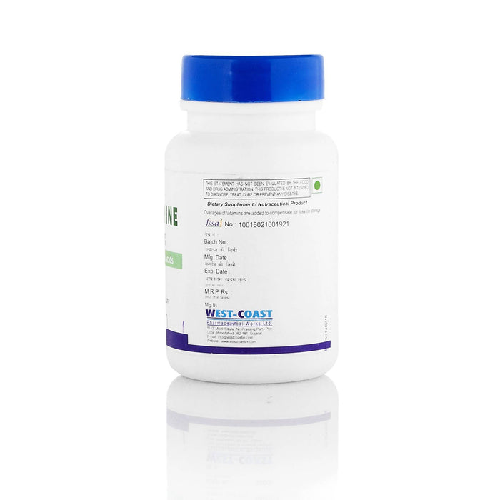 Healthvit L-Ornithine 500 mg Essential Amino Acid, 60 Capsules - Local Option