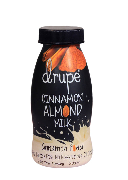 Drupe Almond Milk with Cinnamon| Lactose Free| Pack of 6, 1200ml - Local Option