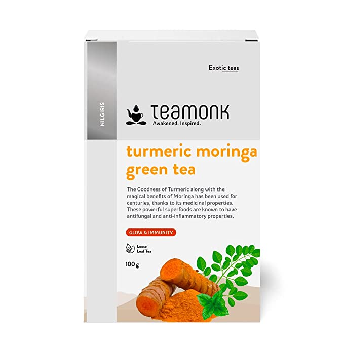 Teamonk Turmeric Moringa Green Tea, 100 Gram
