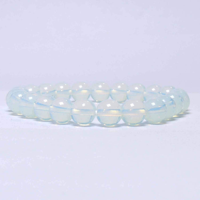 SATYAMANI Natural Dyed Opalite 8 mm Bead Stone Bracelet