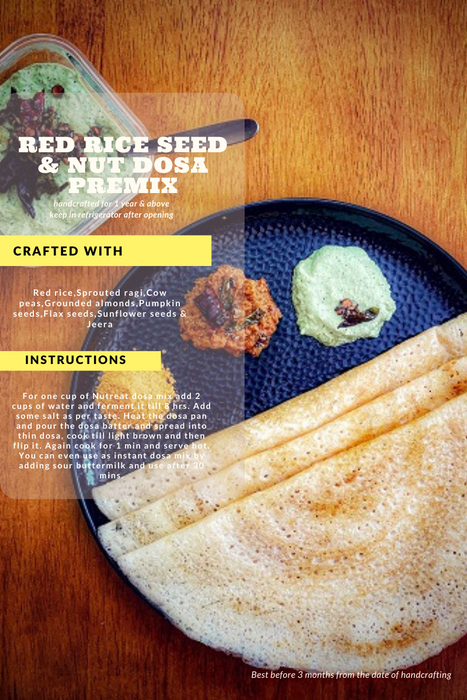 Red rice seed & nut Dosa Premix