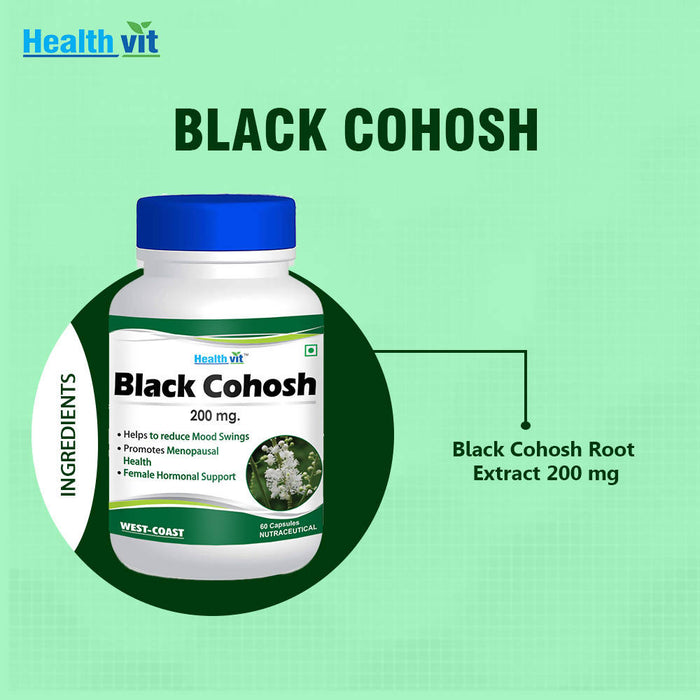 Healthvit Black Cohosh Root Extract 200mg 60 Capsules - Local Option