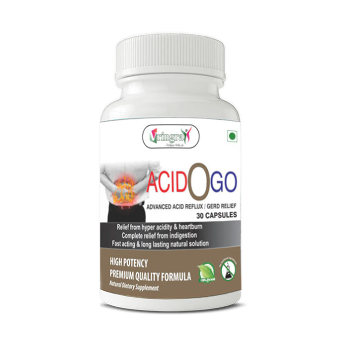 Vringra Acid O Go Capsules - Ayurvedic Medicine For Acidity and Gas - Ayurvedic Remedy for Digestive Disorders 30 Cap