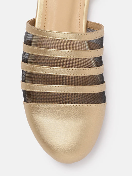 Gold Toned Ballerinas by Marche Shoes - Local Option