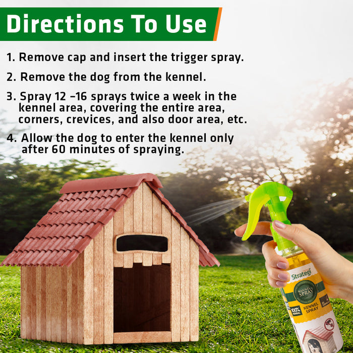 Herbal Kennel Spray for Ticks, Fleas, Lice and Mites