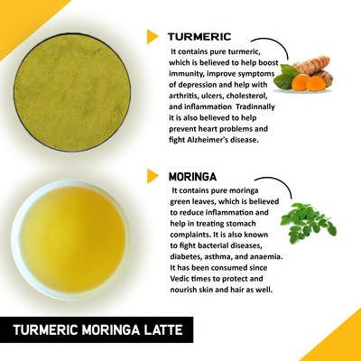Turmeric Moringa Latte - Reduce Inflammation, Slow Ageing, Cholesterol - Golden Milk