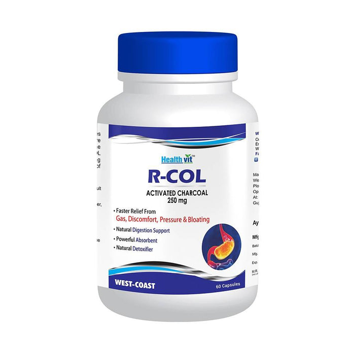 Healthvit R-col Activated charcoal 250mg - Local Option