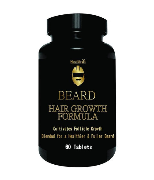 Healthvit Beard Facial Hair Supplement For Thicker & Fuller Beard 60 Tablets - Local Option