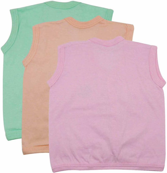 LIFE BEGIN ; A UNIT OF SATYAMANI Baby Half Sleeve T Shirt/Jhabla Soothing Plain Colours Size Large (6 Months Above) (Pack of 3)