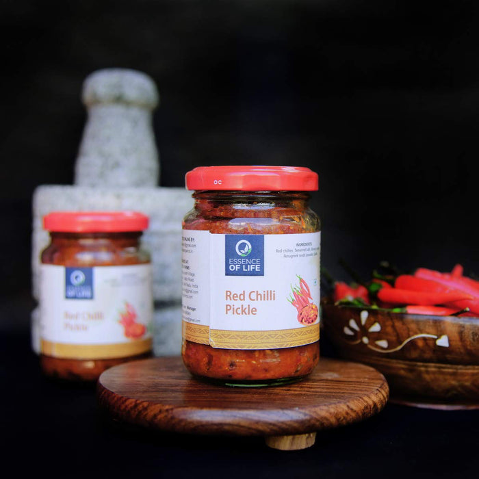 Essence of Life Red Chili Pickle - 160gm (320gm)