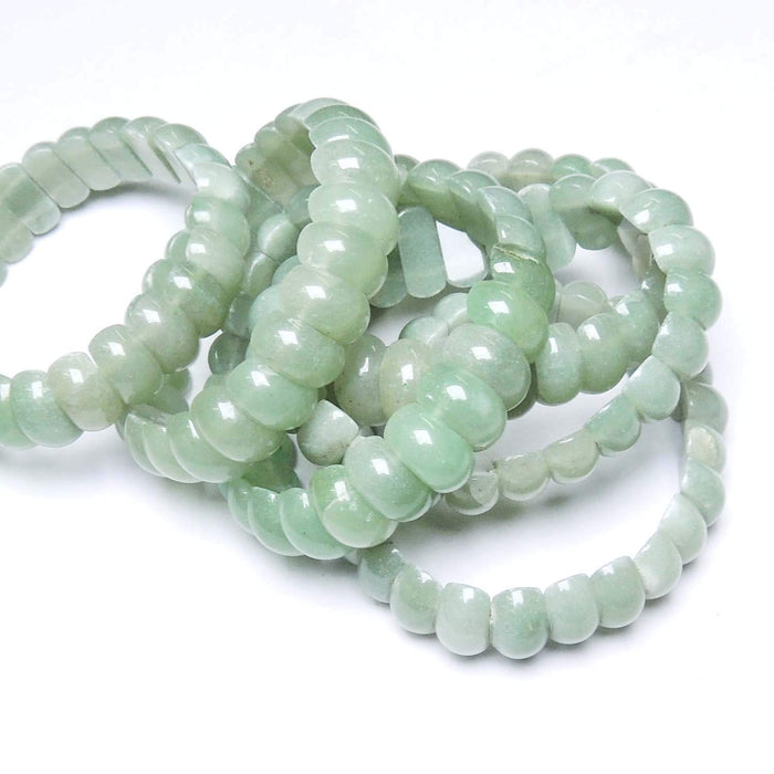 SATYAMANI Natural Energized Green Aventurine Oval Bracelet is for Financial Growth