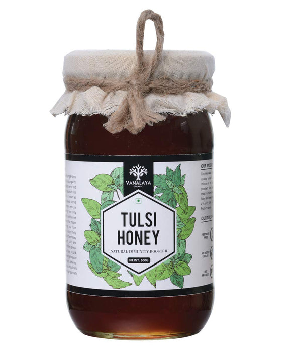 Vanalaya Tulsi honey Infused with Tulsi Extract Immunity booster Pure & Natural 500gm