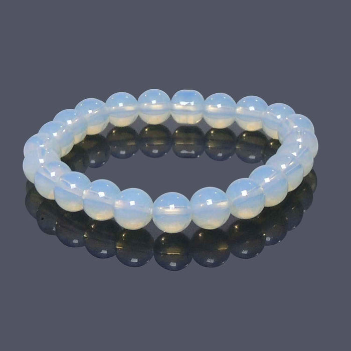 SATYAMANI Natural Dyed Opalite 8 mm Bead Stone Bracelet