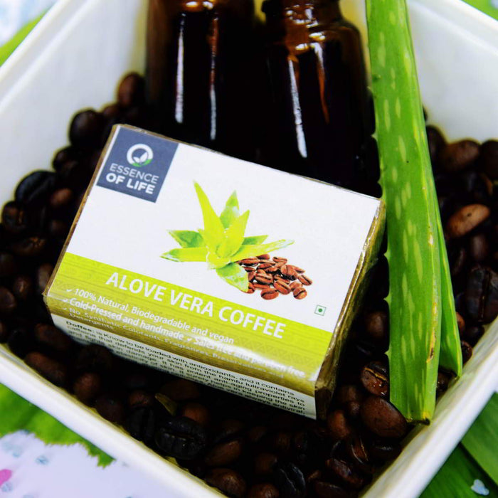 Essence of Life Aloe Vera Coffee Soap - 75gm (150gm)