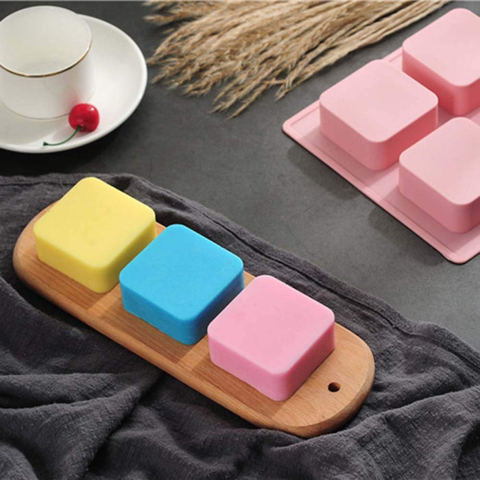 4 Cavities Square Shape Silicone Mould (PUR1015-20) - Local Option