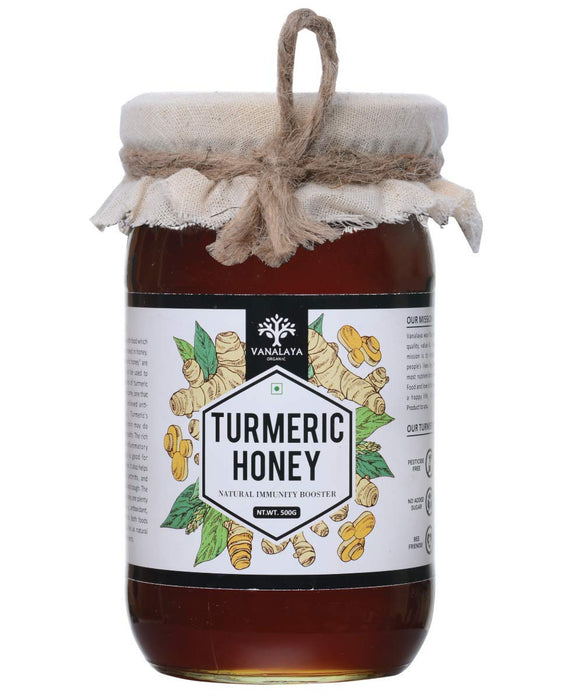 Vanalaya Turmeric Honey Infused with Turmeric Extract for Immunity Boosting and Digestion 500gm