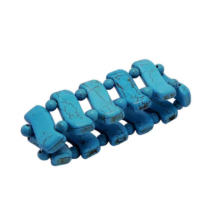 SATYAMANI Natural Energized Original Blue Howlite Bracelet For Communication (Pack of 1 Pc.)