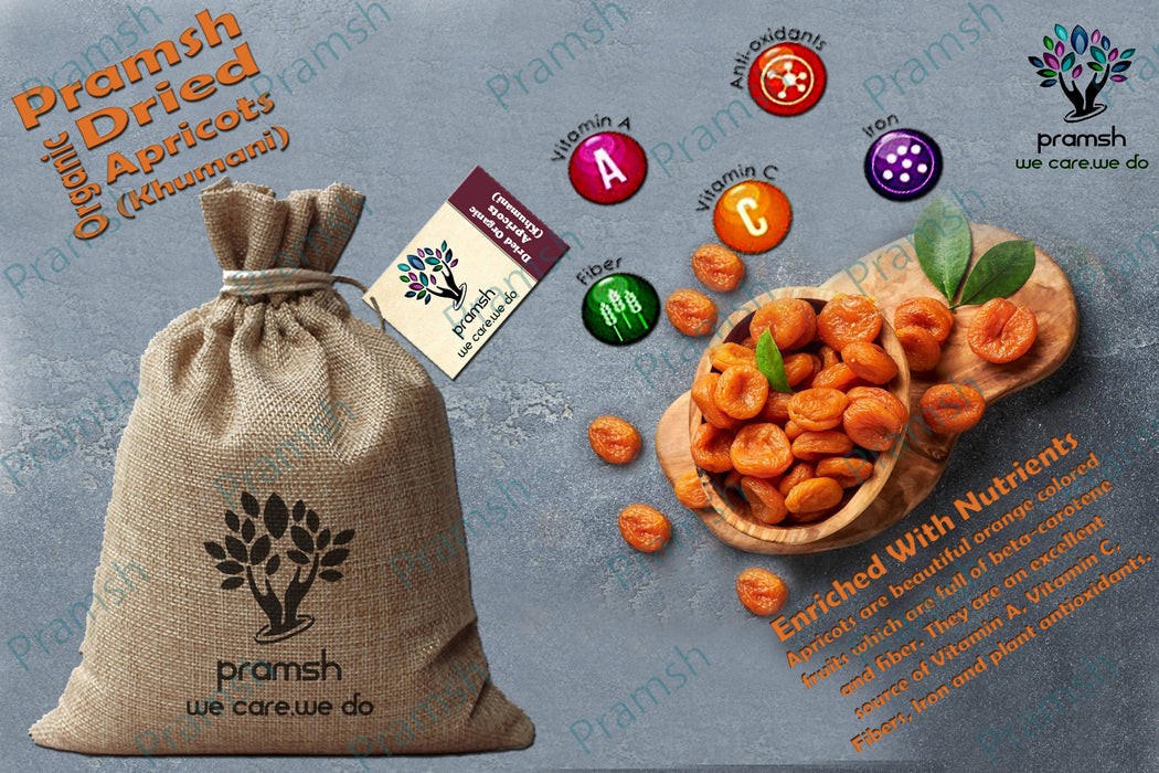 Pramsh Luxurious Quality Sun-Dried Organic Apricots (Khurmani|Jardalu) Apricots - Local Option