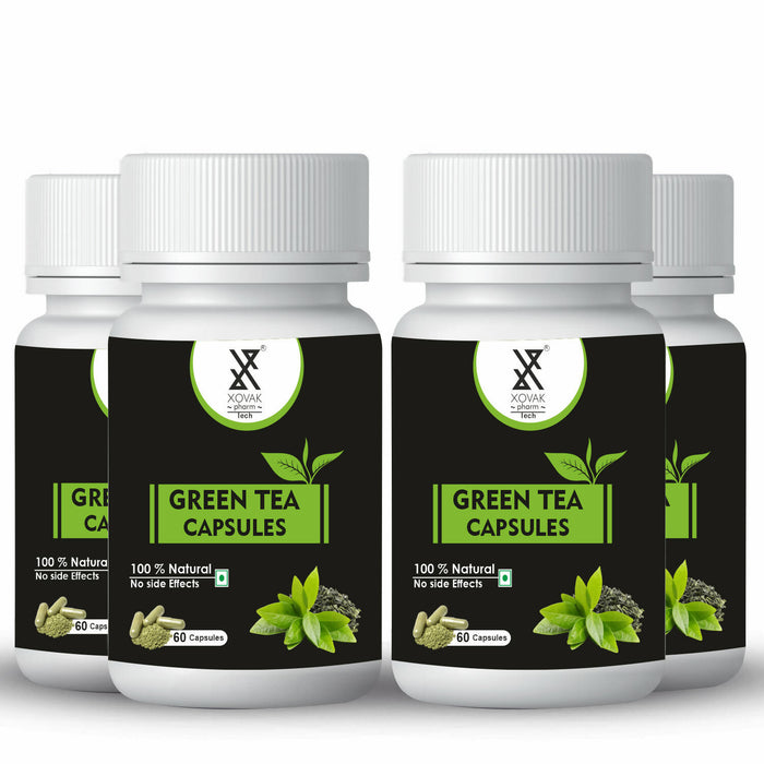 Green Tea Capsule | Weight Loss, Beautiful skin, Body Detox, Anti-oxidant, Mental Focus | Xovak Pharmtech