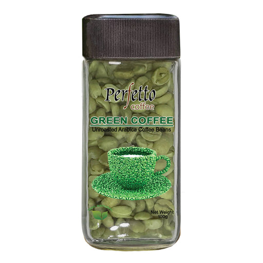 Perfetto Green Coffee Beans 100g Jar - Local Option