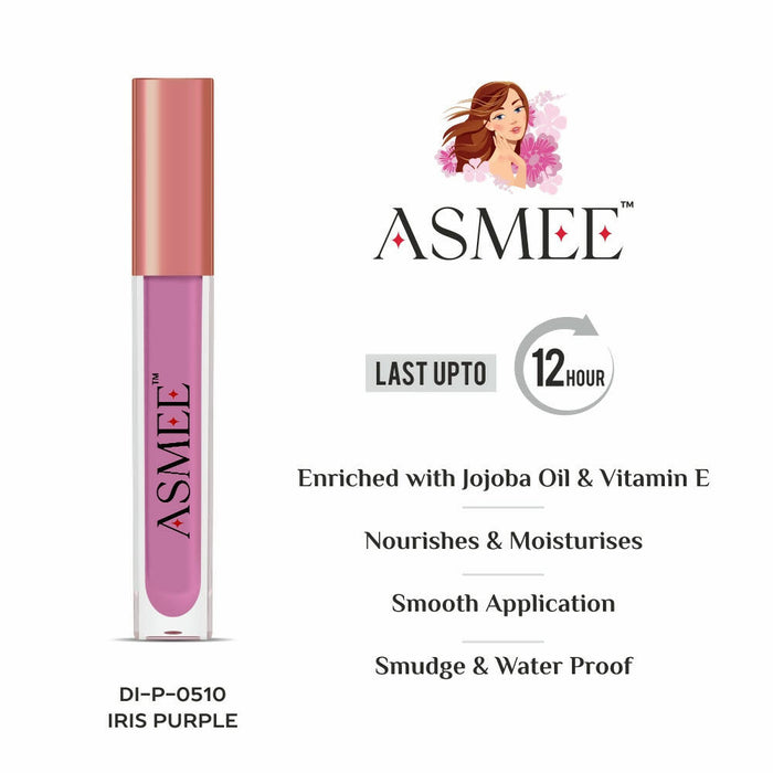 Asmee Liquid Matte lipstick-Iris Purple