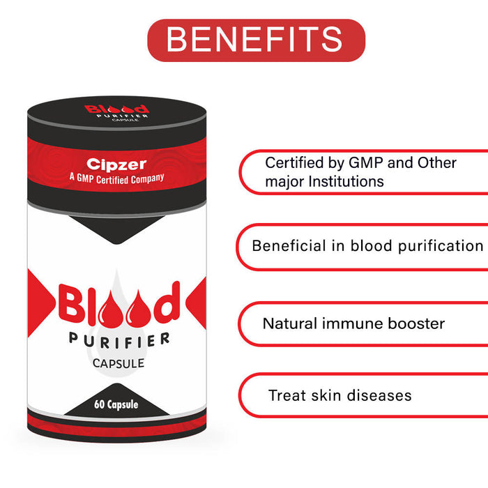 CIPZER Blood Purifier Capsule Natural immunity booster | cleanse your blood 100% ayurvedic product