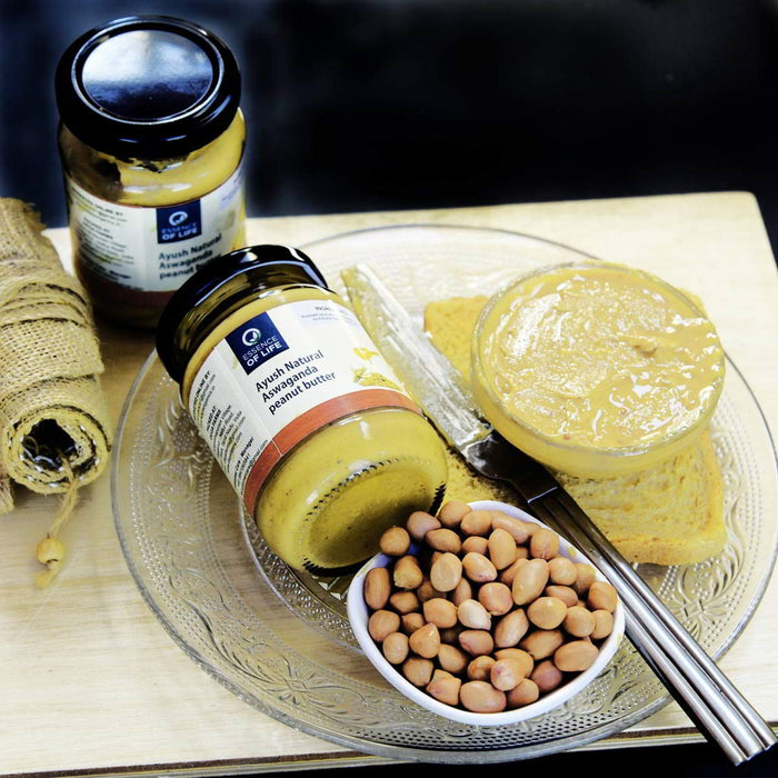 Essence of Life Ayush Natural Ashwagandha Peanut Butter - 160gm (160 gm)