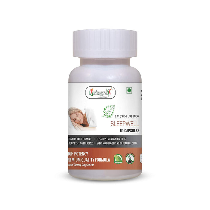 Vringra World Class Sleeping Capsules - Peacful Sleep & Booste Immune System - Herbal & Zero Side Effect 60 Cap.