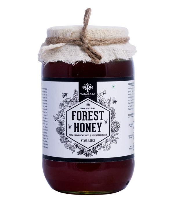 Vanalaya Forest Honey Raw Unprocessed Unpasteurized Pure natural organic honey for weight loss 1.25Kg