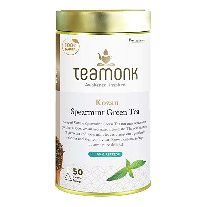 Teamonk Kozan Spearmint Green Tea, 50 Teabags