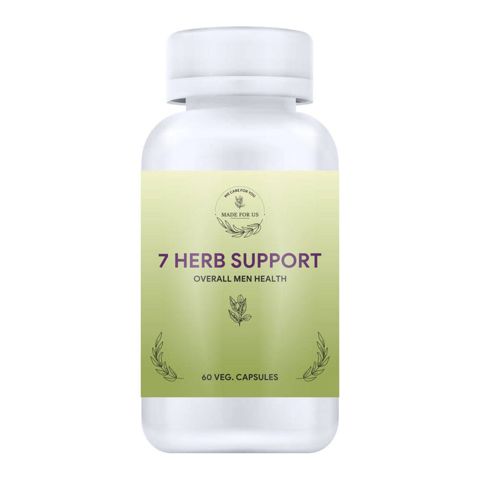 MadeForUs 7 Herb Support | Natural Energy Support | Vitalizing to mind and body | Calms and rejuvenates the nervous system (60 Capsules)